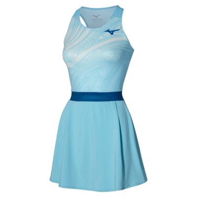 Vestido & Falda Mizuno Charge Printed Dress Mujer - Turquesa Claro - Chile M538QKGZHS